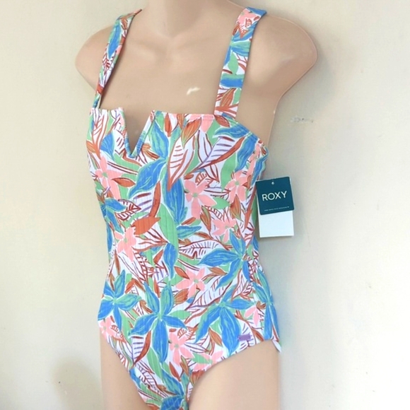 Roxy Ribbed Love The Coco One Piece - Sprucetone S - Picture 5 of 16